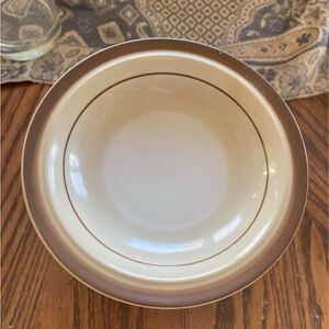 Elegant Cream and Brown Fruit/Dessert Bowls (12)
